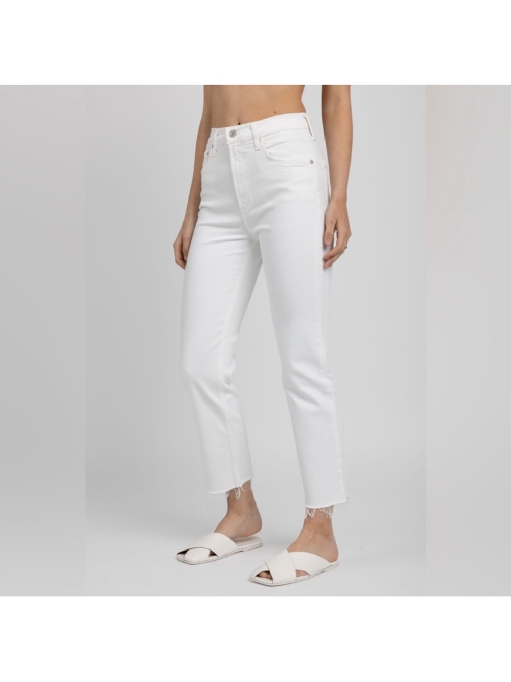 Citizens of Humanity Daphne Crop White 30 Premium Vintage Denim - Picture 1 of 15